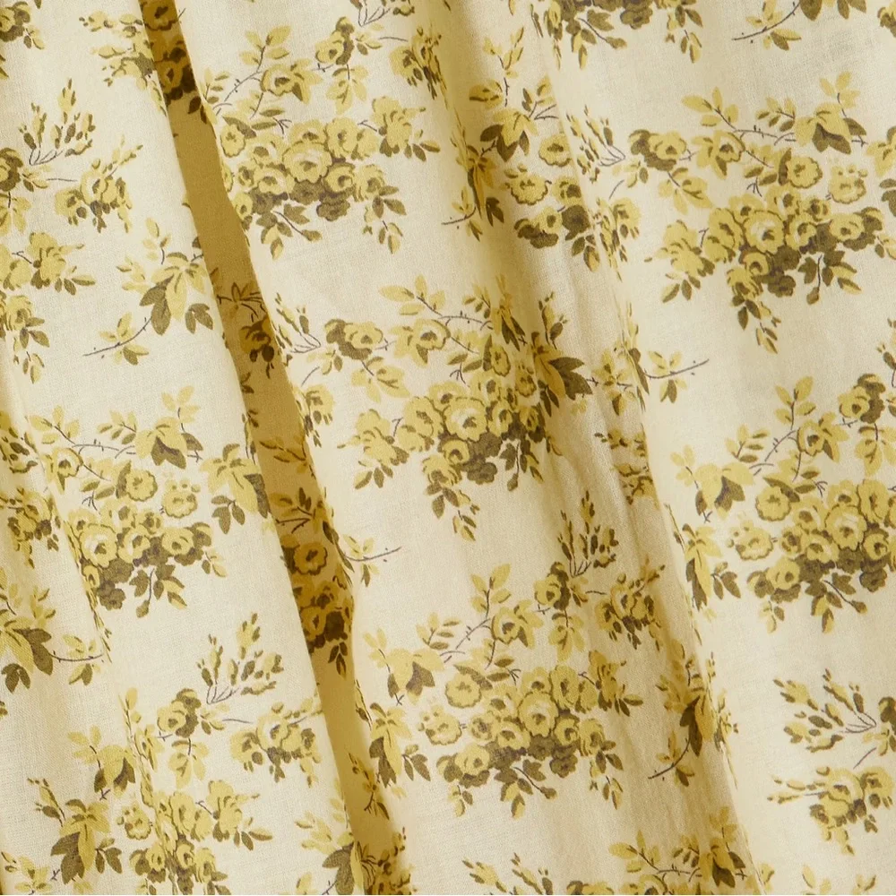 Doen Light Yellow Floral Midi Skirt - Picture 6 of 6